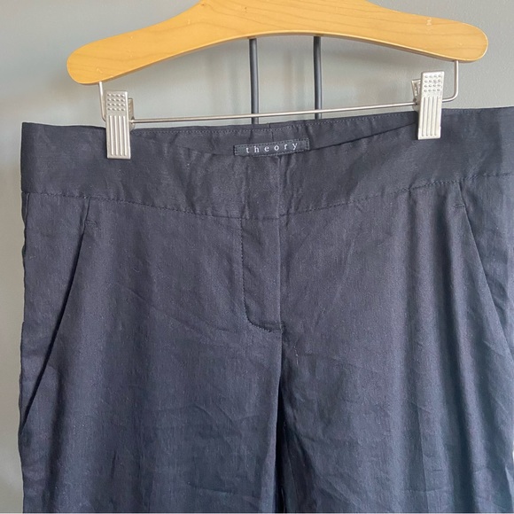 NEW Theory women’s linen pants size 2 - Picture 2 of 6